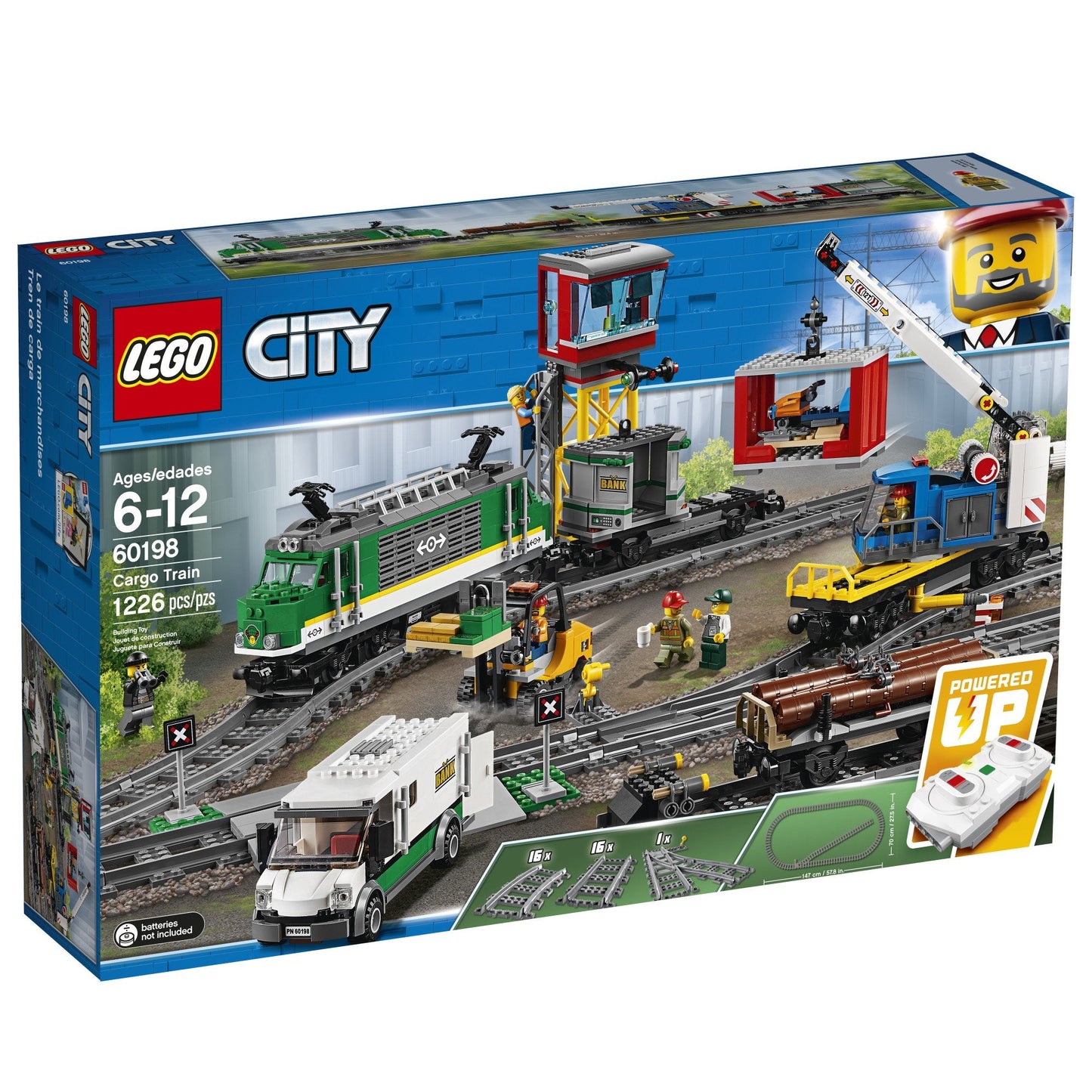 LEGO City Cargo Train 60198 – Exclusive Remote Control Train (1226 Pieces)