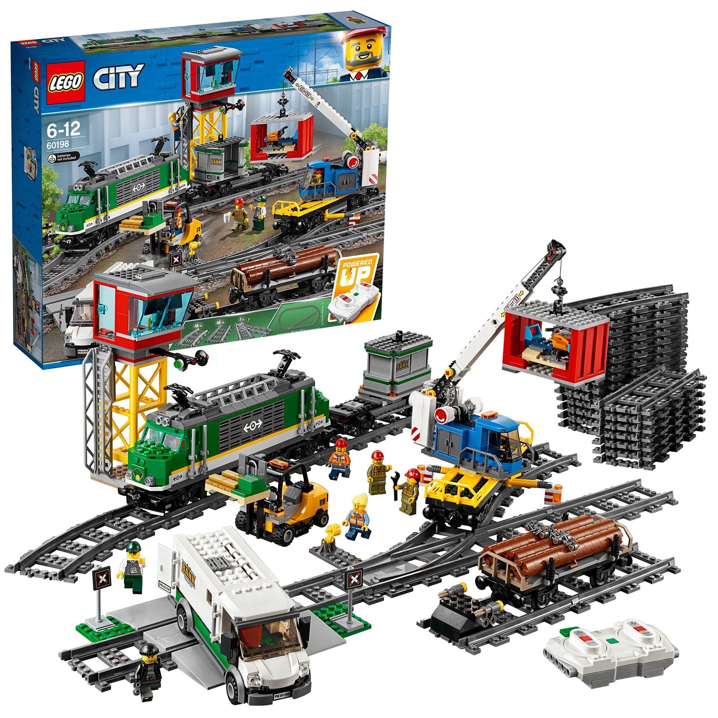 LEGO City Cargo Train | Motorized Engine, Remote Control & Cargo Wagons