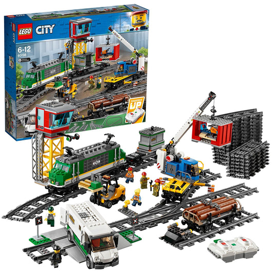 LEGO City Cargo Train | Motorized Engine, Remote Control & Cargo Wagons