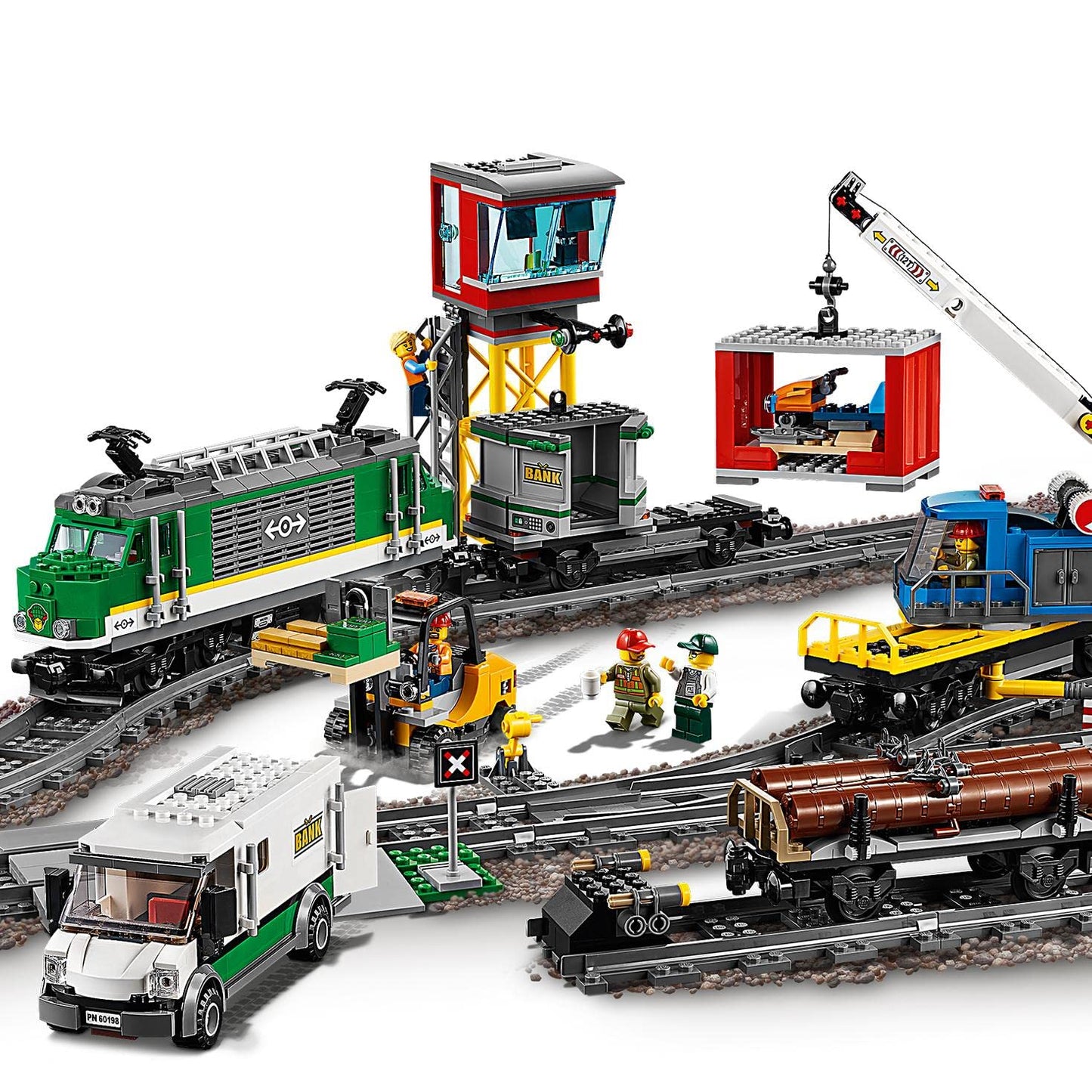 LEGO City Cargo Train | Motorized Engine, Remote Control & Cargo Wagons
