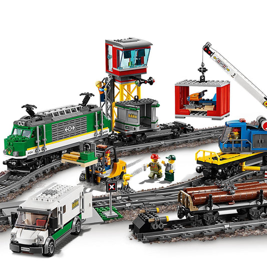 LEGO City Cargo Train | Motorized Engine, Remote Control & Cargo Wagons