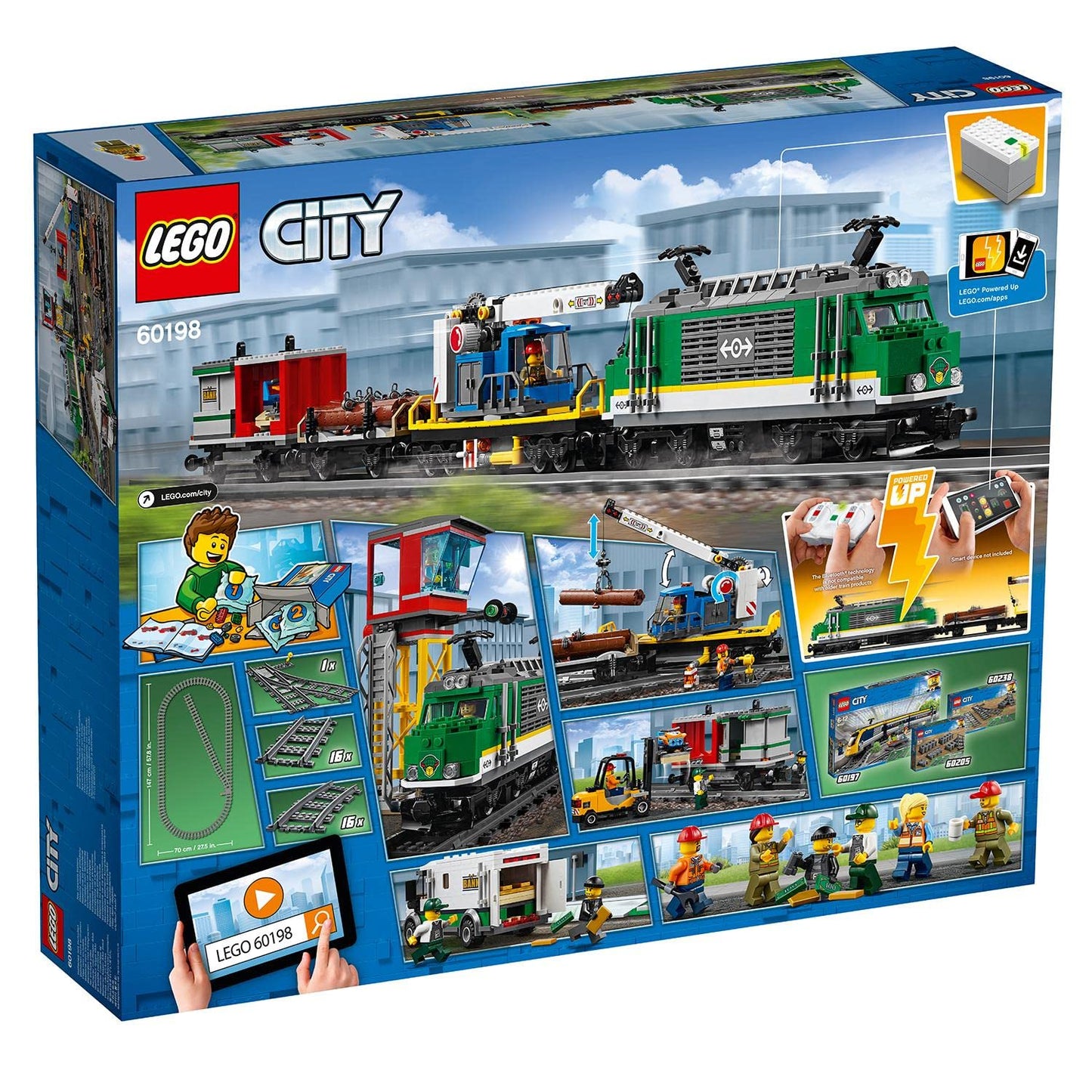 LEGO City Cargo Train | Motorized Engine, Remote Control & Cargo Wagons