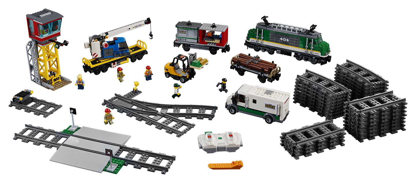 LEGO City Cargo Train 60198 – Exclusive Remote Control Train (1226 Pieces)