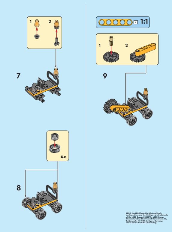 LEGO City Construction Worker Minifigure with Buzzsaw Vehicle - Authentic LEGO Figure
