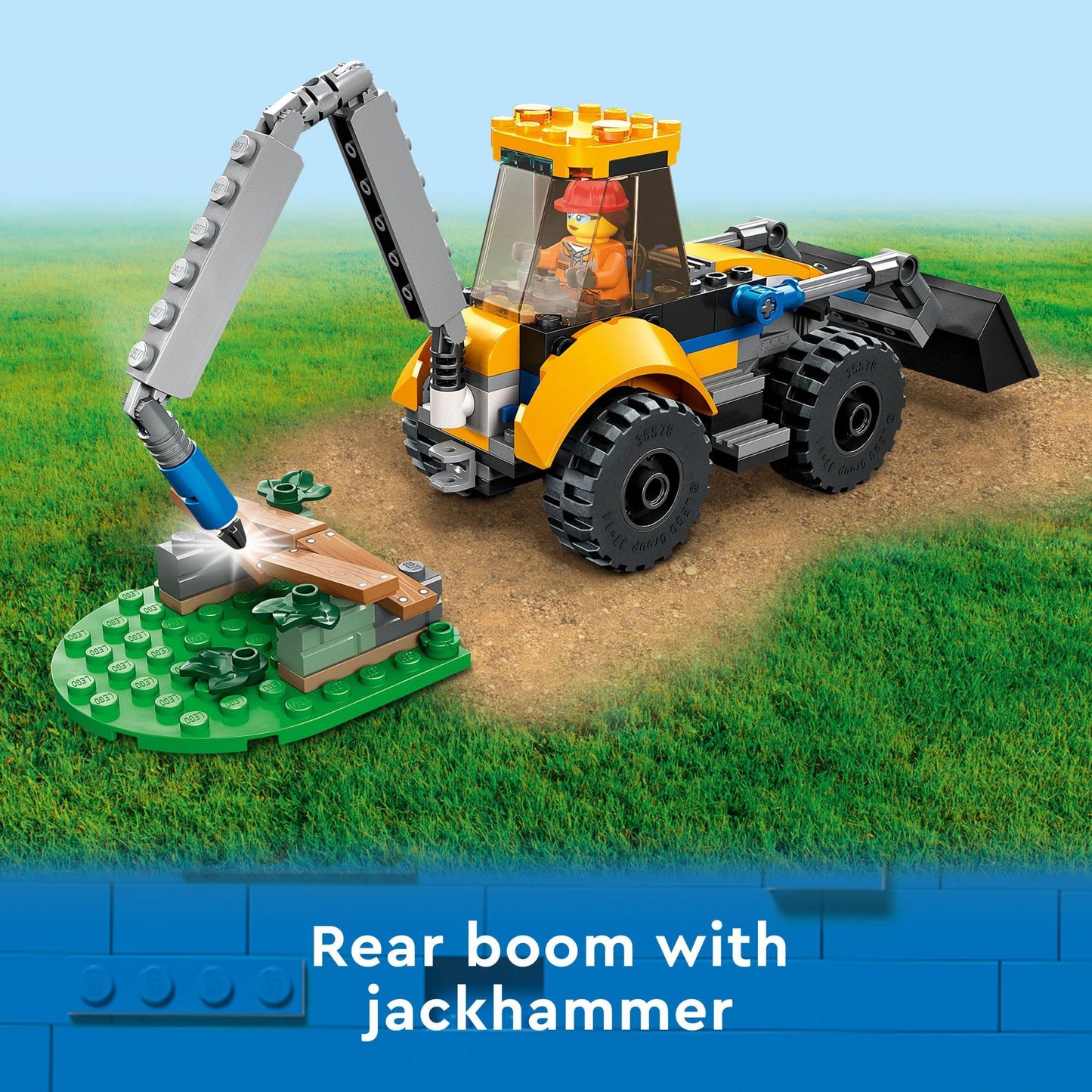 LEGO City Construction Digger 60385 – Excavator Building Toy with Minifigures (Ages 5+)