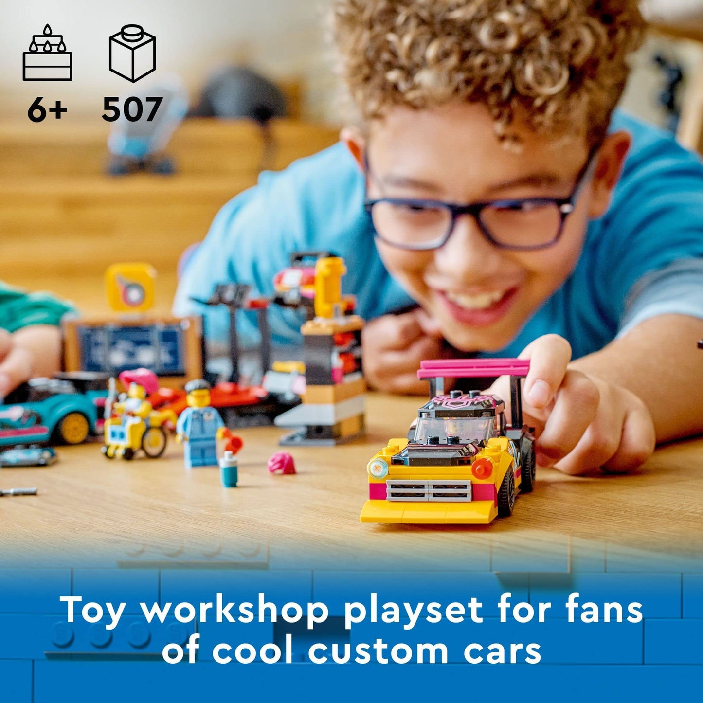 LEGO City Custom Car Garage 60389 – Build, Modify & Race with 507 Pieces
