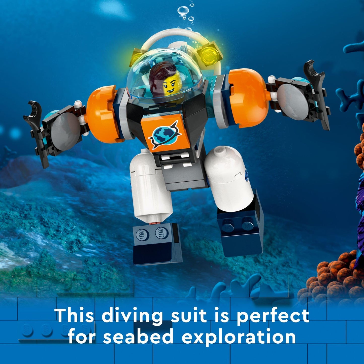 LEGO City Deep-Sea Explorer Submarine 60379 | Ocean Shipwreck Playset with 6 Minifigures