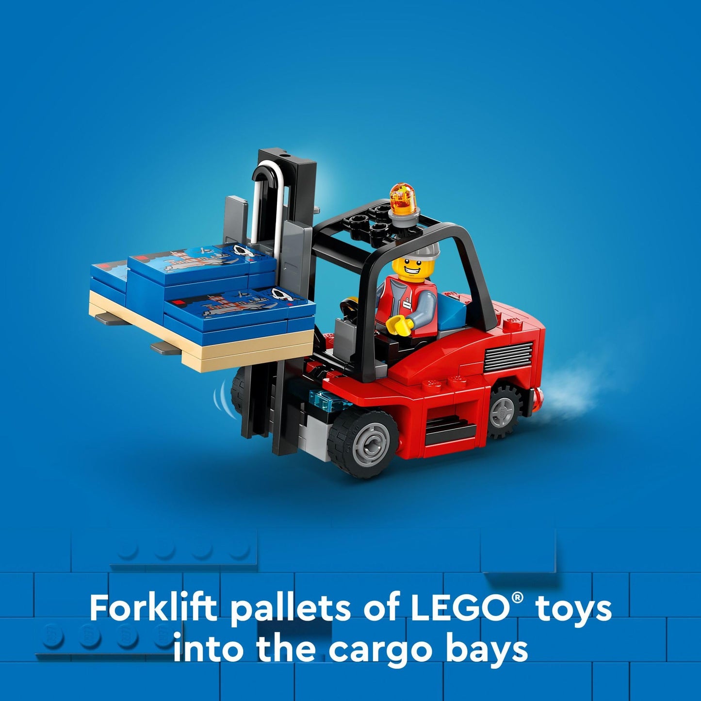 LEGO City Yellow Delivery Truck 60440 – Semitruck & Trailer with Forklift, 4 Minifigures