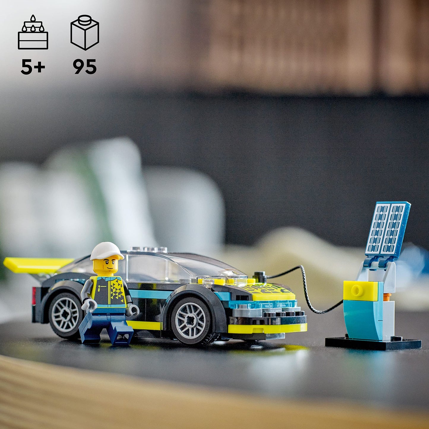 LEGO City Electric Sports Car 60383 – 95-Piece Race Car Toy for Kids Aged 5+