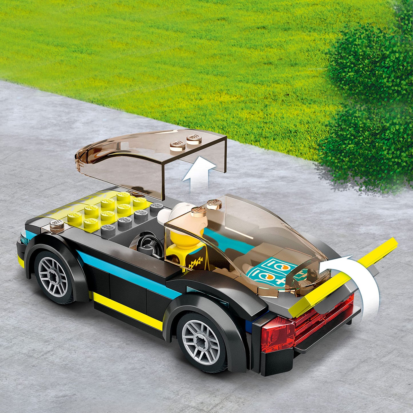 LEGO City Electric Sports Car 60383 – 95-Piece Race Car Toy for Kids Aged 5+