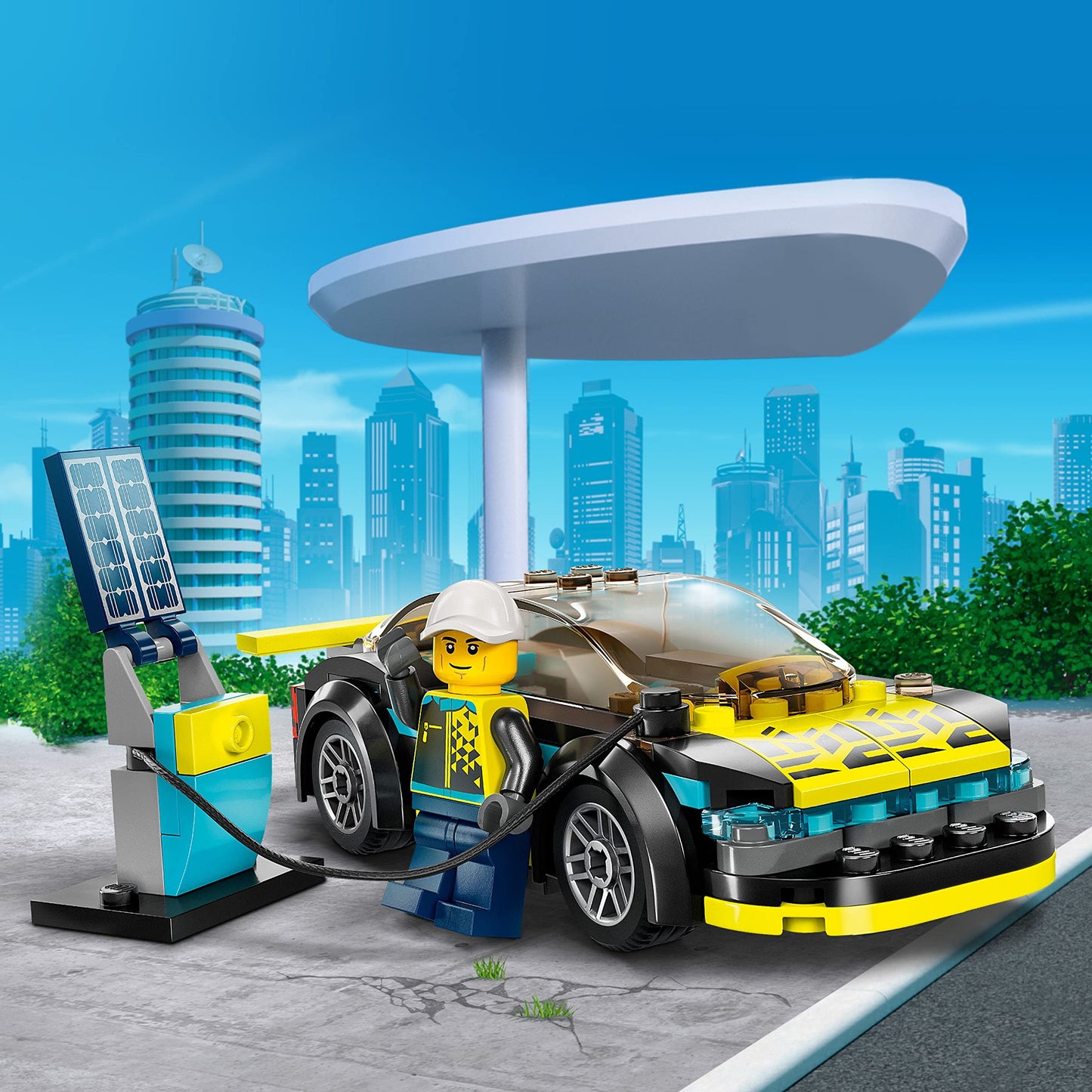 LEGO City Electric Sports Car 60383 – 95-Piece Race Car Toy for Kids Aged 5+
