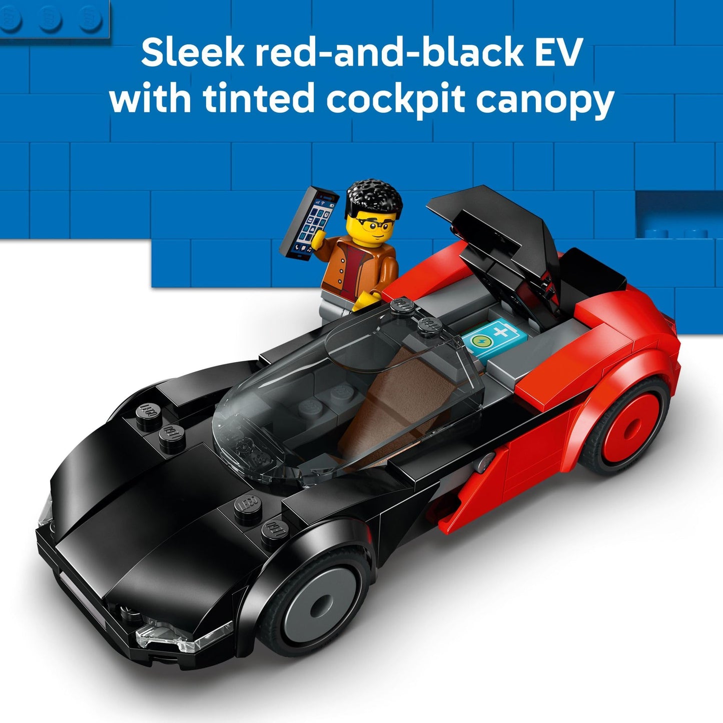LEGO City EV Supercar 60486 – Building Toy for Kids 5+ | Realistic Racing Play