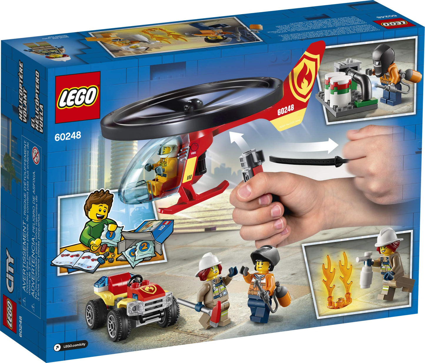 LEGO City Fire Helicopter Response 60248 – Firefighter Toy Set (93 Pieces)