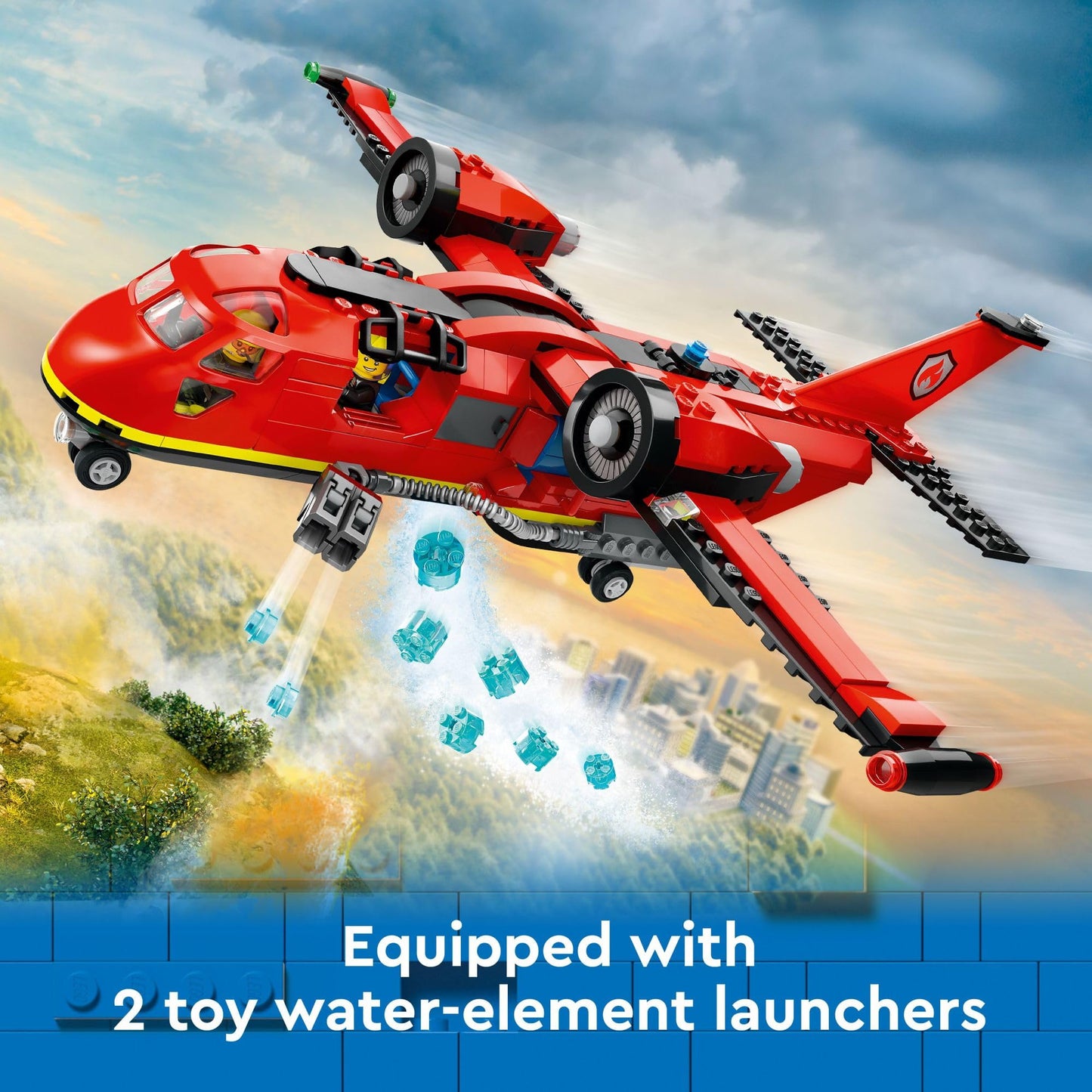 LEGO City Fire Rescue Plane 60413 – 478-Piece Building Toy for Kids 6+
