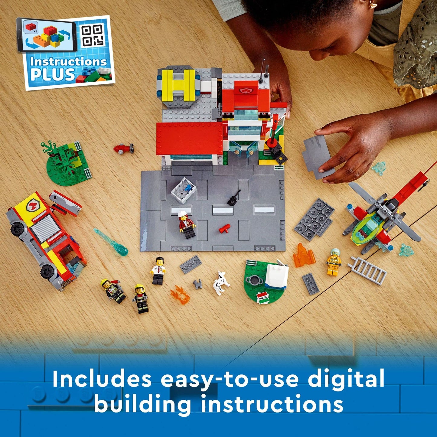 LEGO City Fire Station Set 60320 with Garage, Helicopter & Fire Engine — 540 Pieces