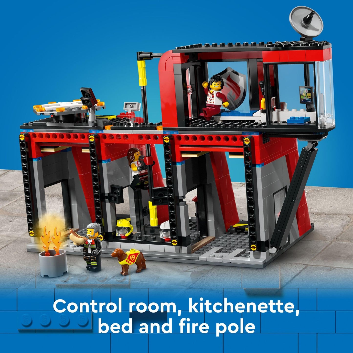 LEGO City Fire Station with Fire Truck 60414 – 843 Pieces for Ages 6+