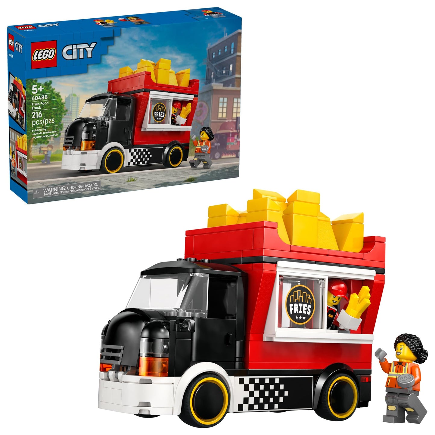 LEGO City Fries Food Truck 60488 – Pretend Play Kitchen on Wheels for Kids 5+
