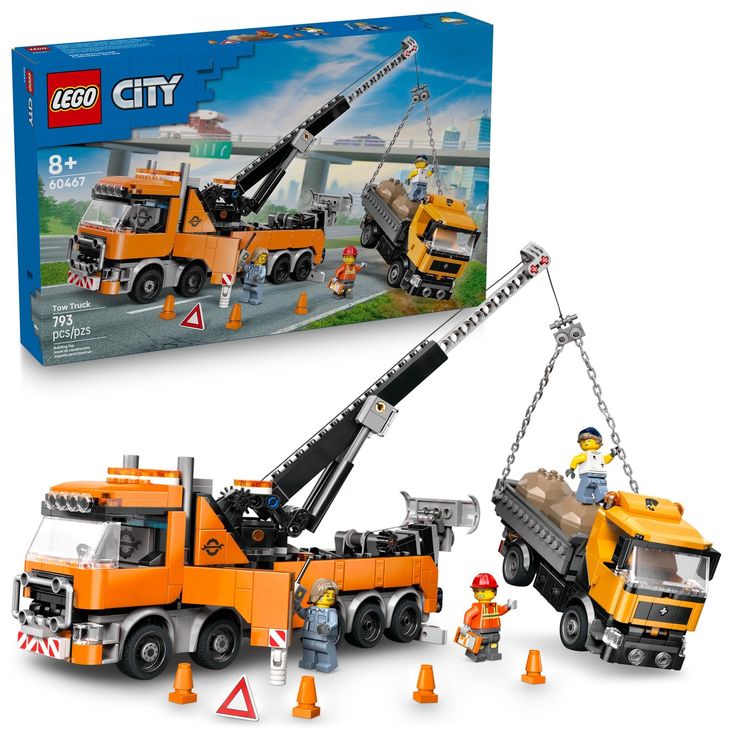 LEGO City Heavy-Duty Recovery Tow Truck with Crane 60467 – Build & Rescue Set