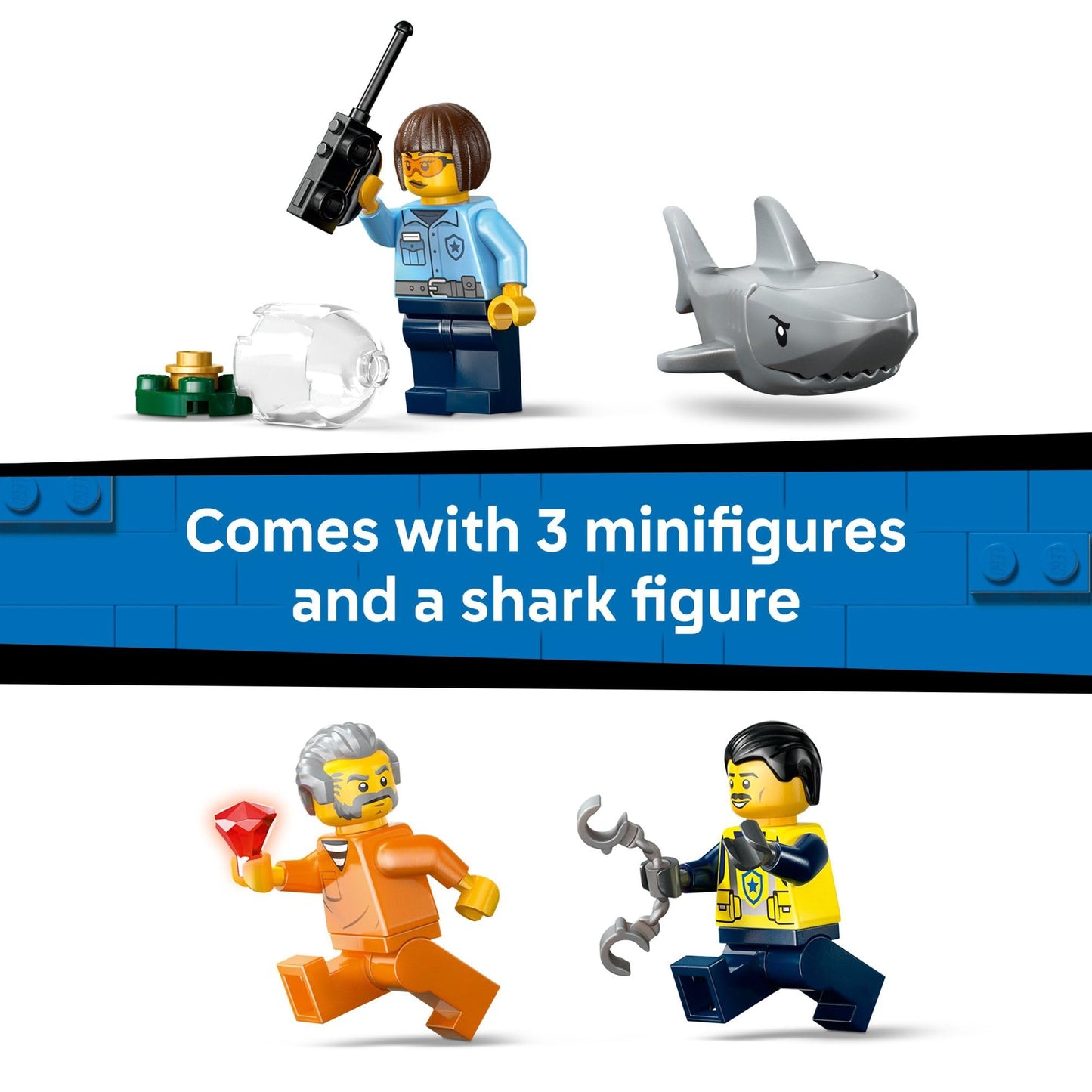 LEGO City Police Boat Chase (60456) – Water-Play Building Toy for Kids Ages 6+