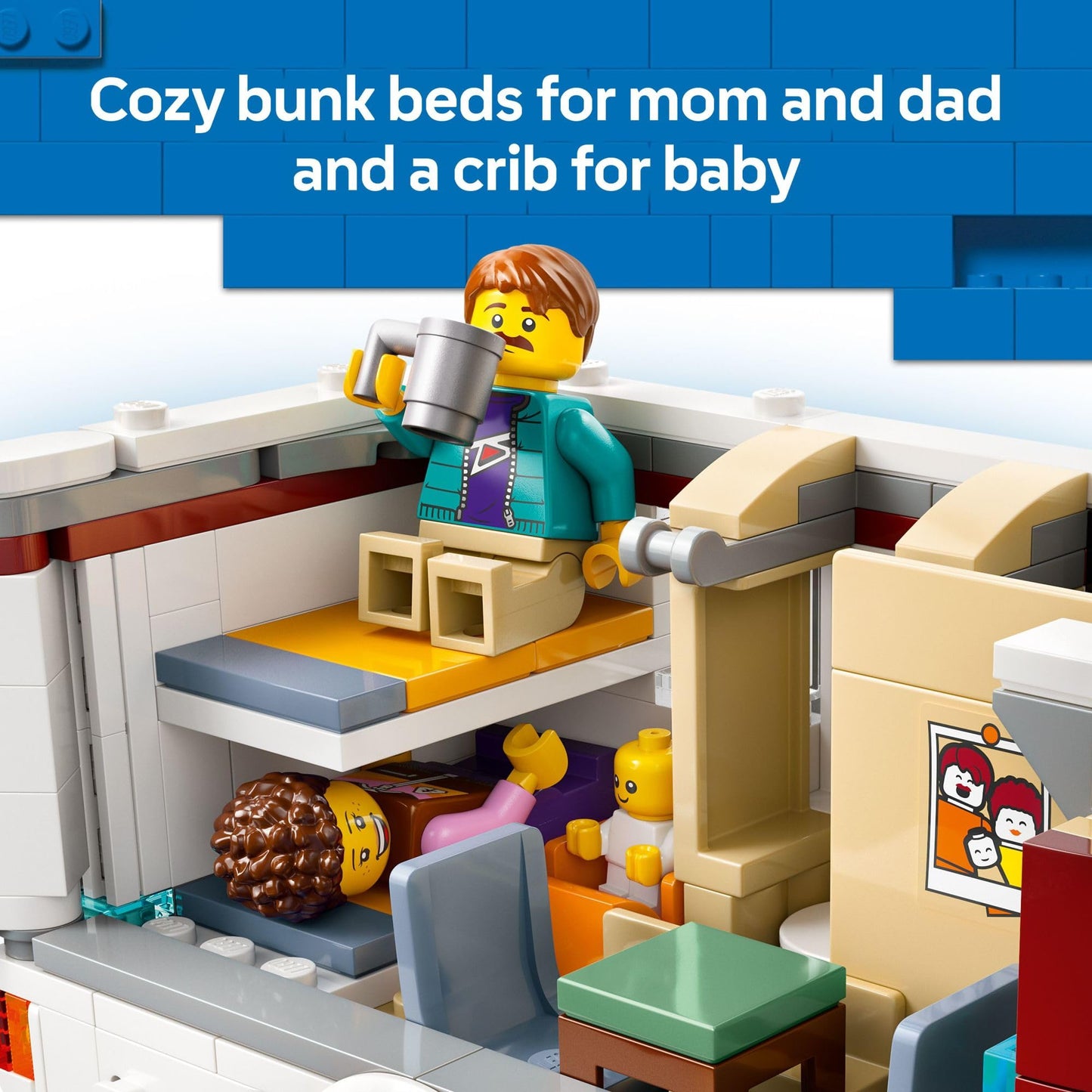 LEGO City Holiday Adventure Camper Van 60454 – 385-Piece Building Set with 3 Minifigs