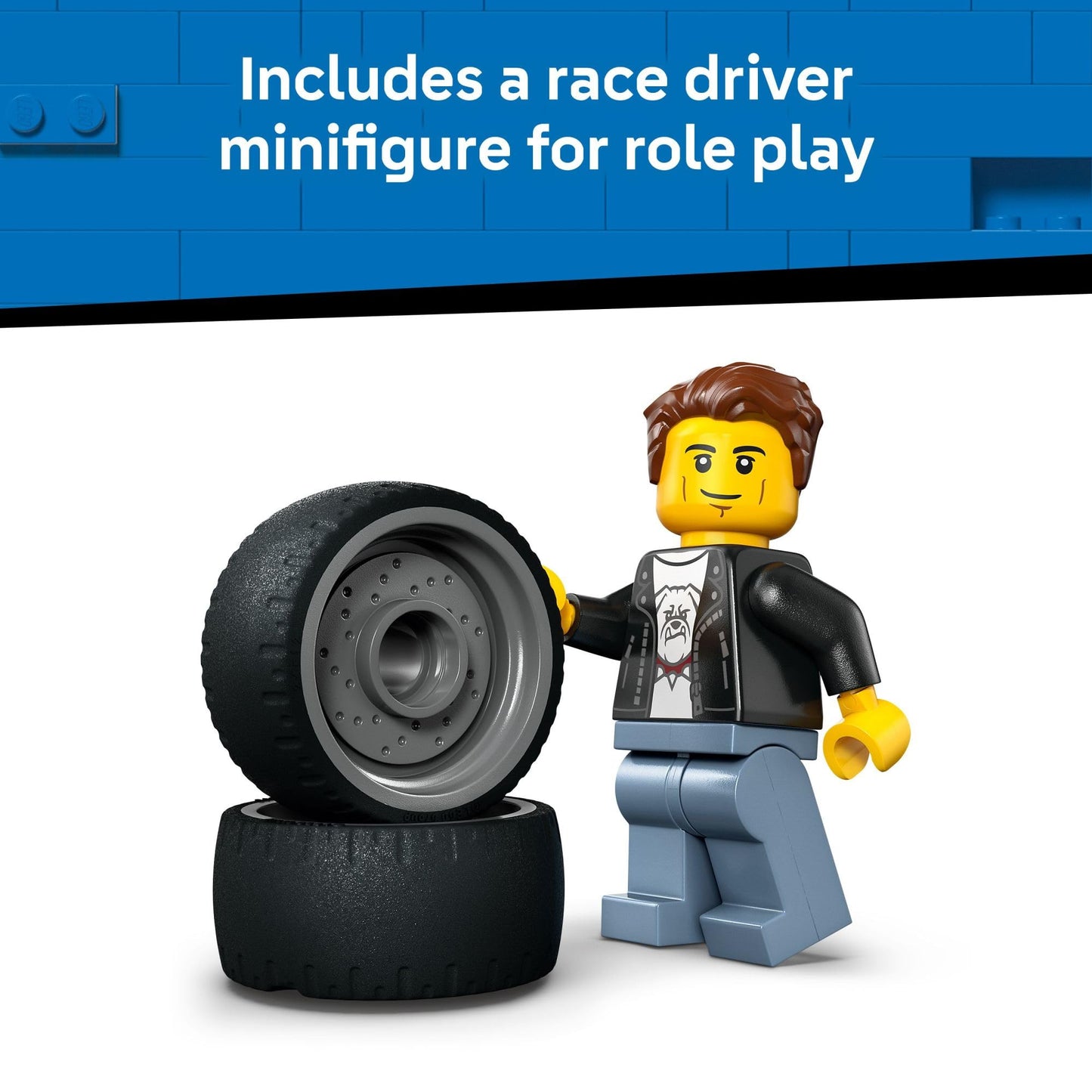 LEGO City Hot Rod Race Car Building Toy 60485 | Build, Pretend Play & Race (Ages 5+)