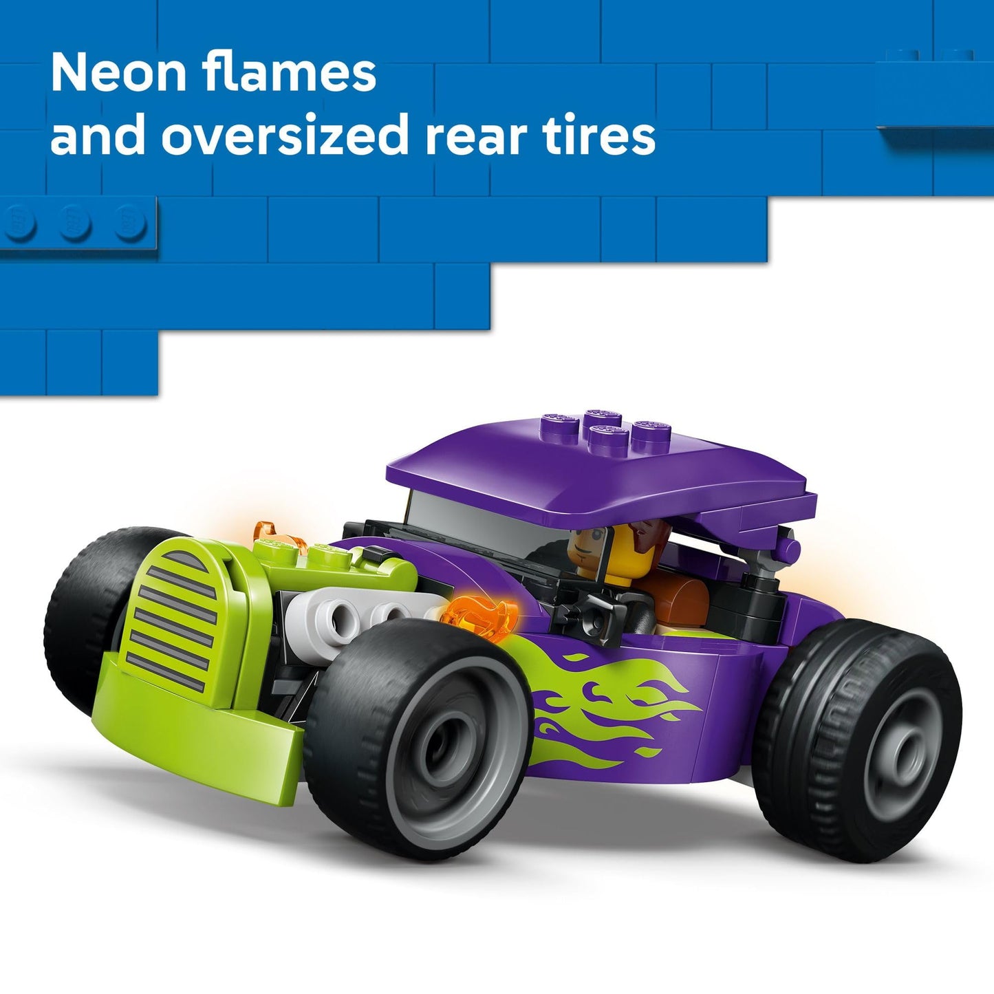 LEGO City Hot Rod Race Car Building Toy 60485 | Build, Pretend Play & Race (Ages 5+)