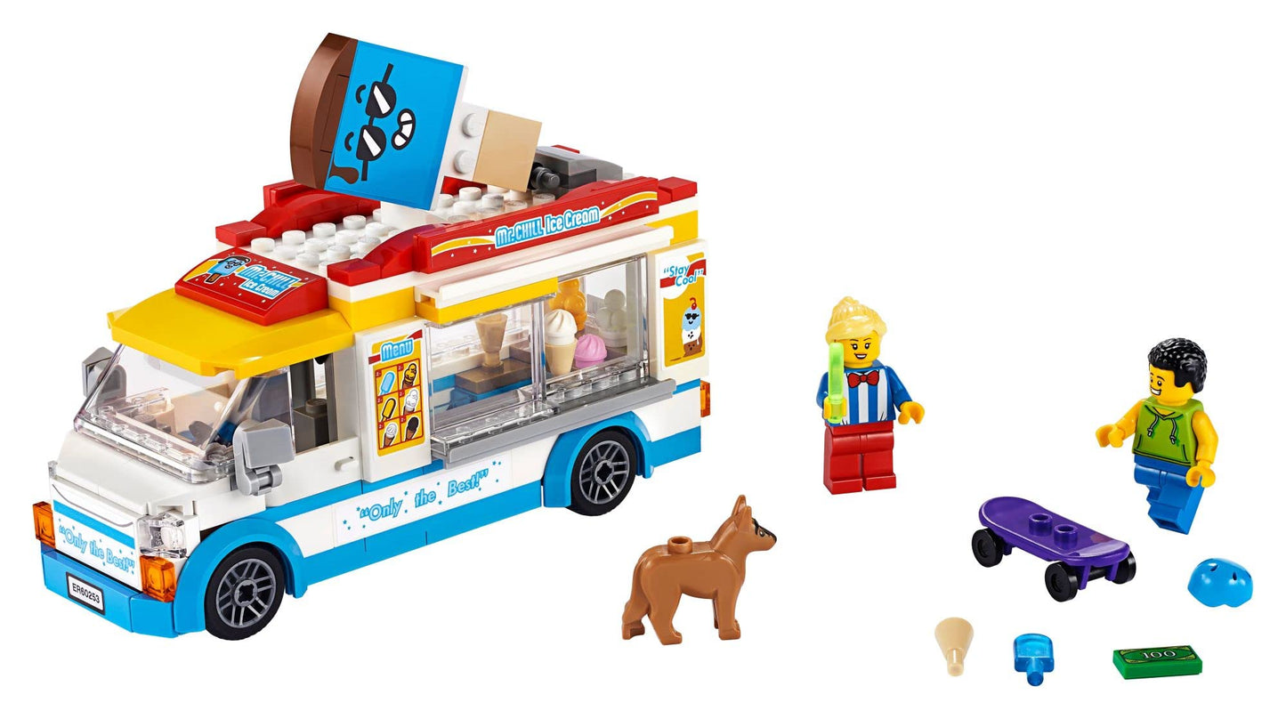 LEGO City Ice Cream Van 60253 Building Toy Set — 200 Pieces, Minifigs, Dog & Skater