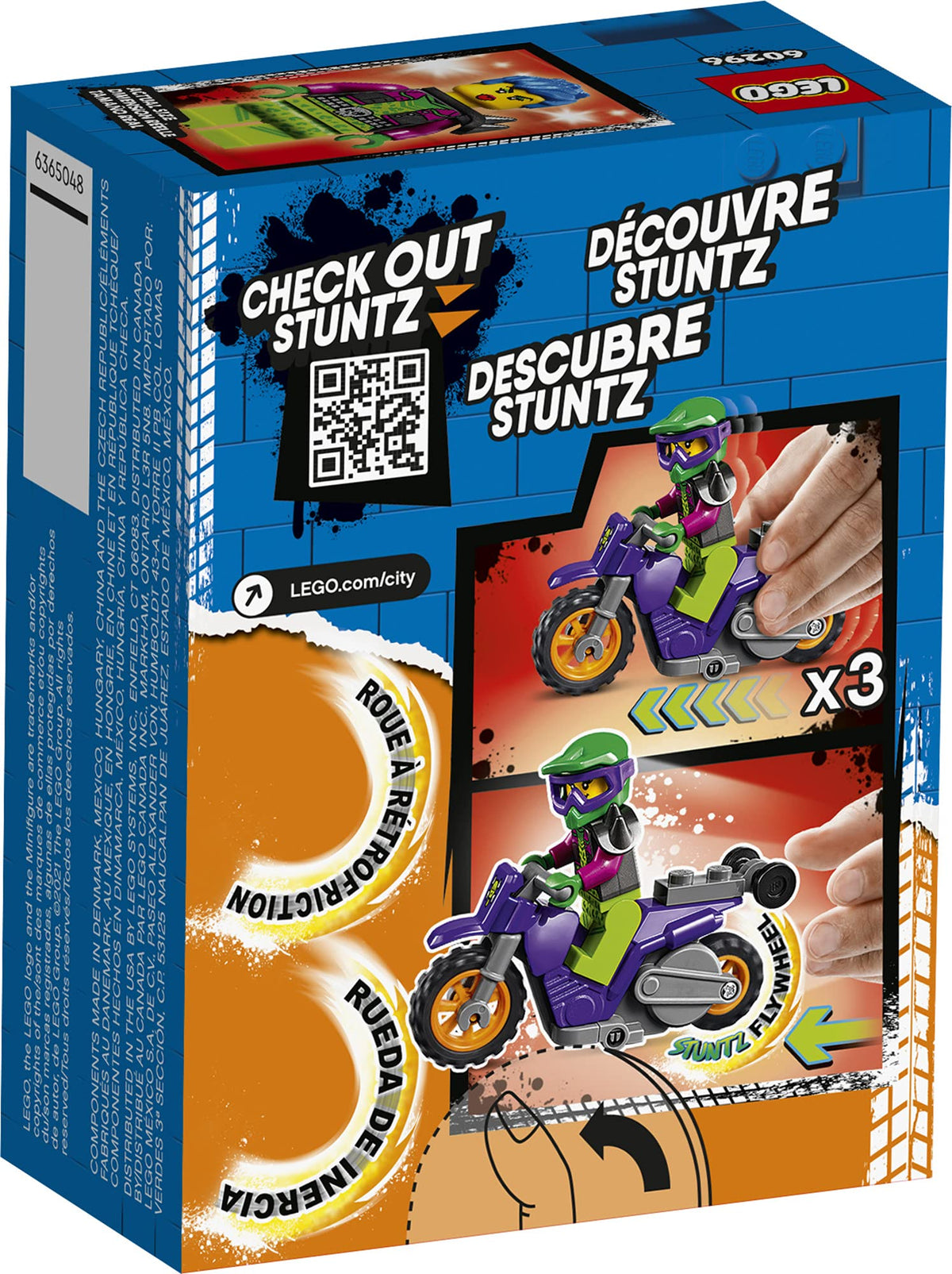 LEGO City Wheelie Stunt Bike 60296 Building Kit – Flywheel Action