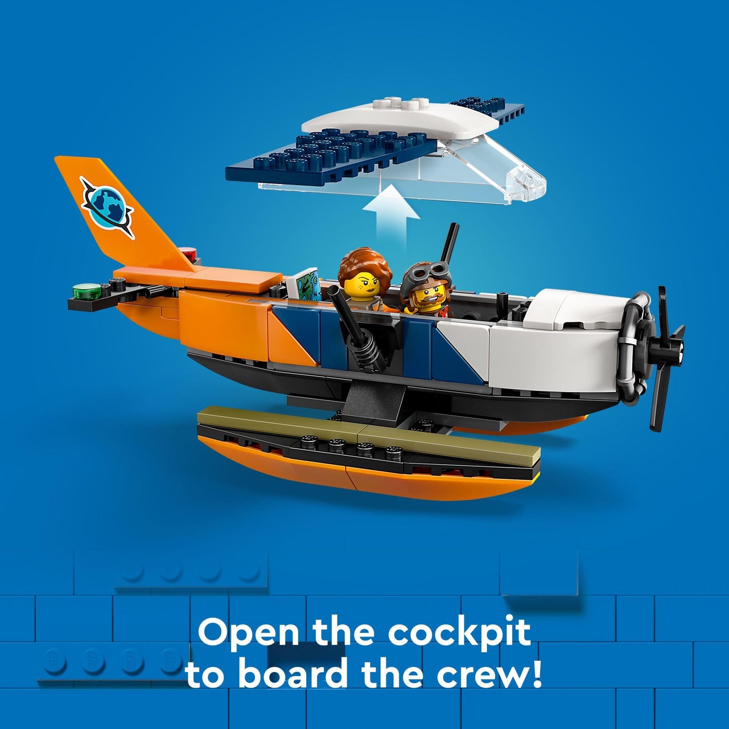 LEGO City Jungle Explorer Water Plane Toy 60425 – 177-Piece Seaplane Adventure Set