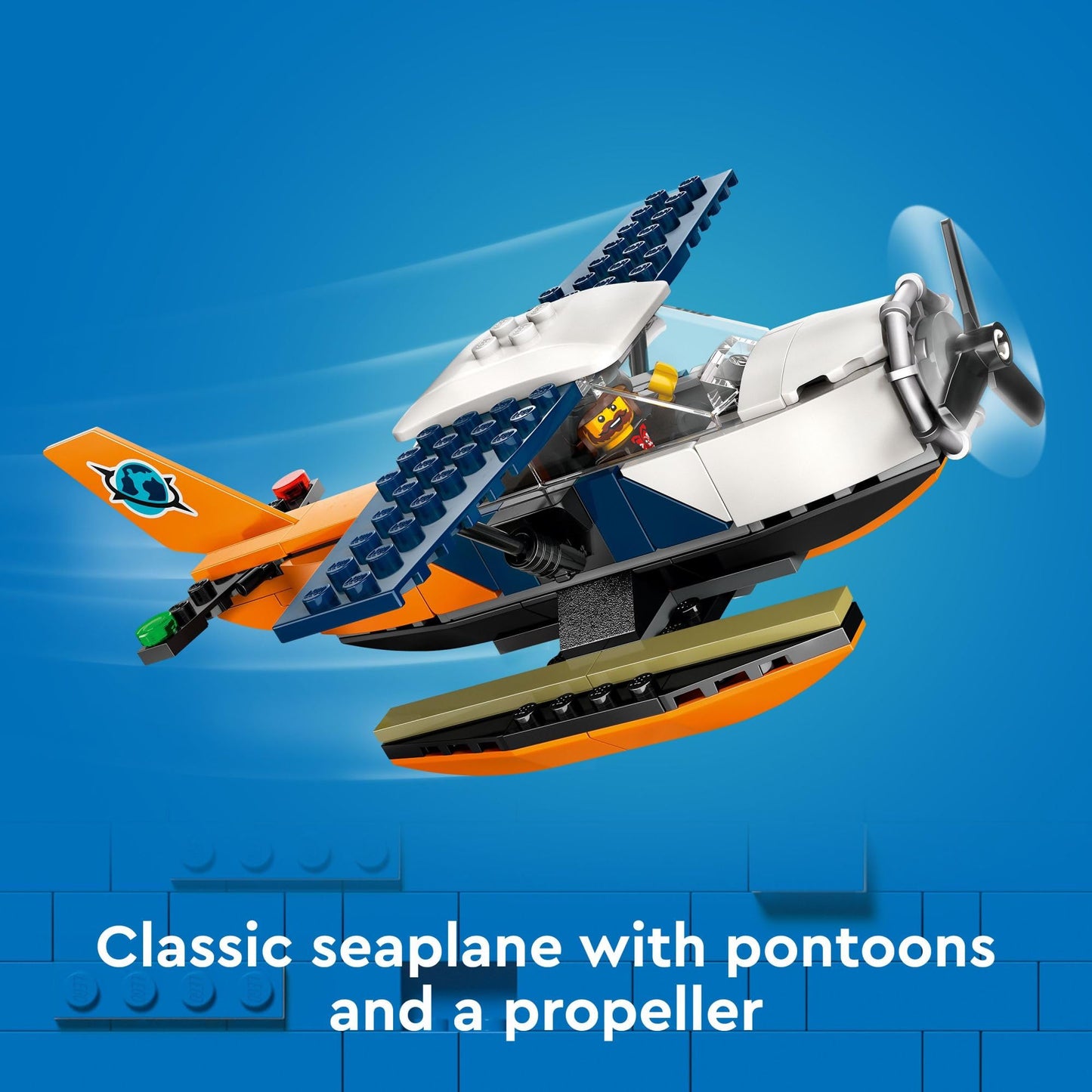 LEGO City Jungle Explorer Water Plane Toy 60425 – 177-Piece Seaplane Adventure Set