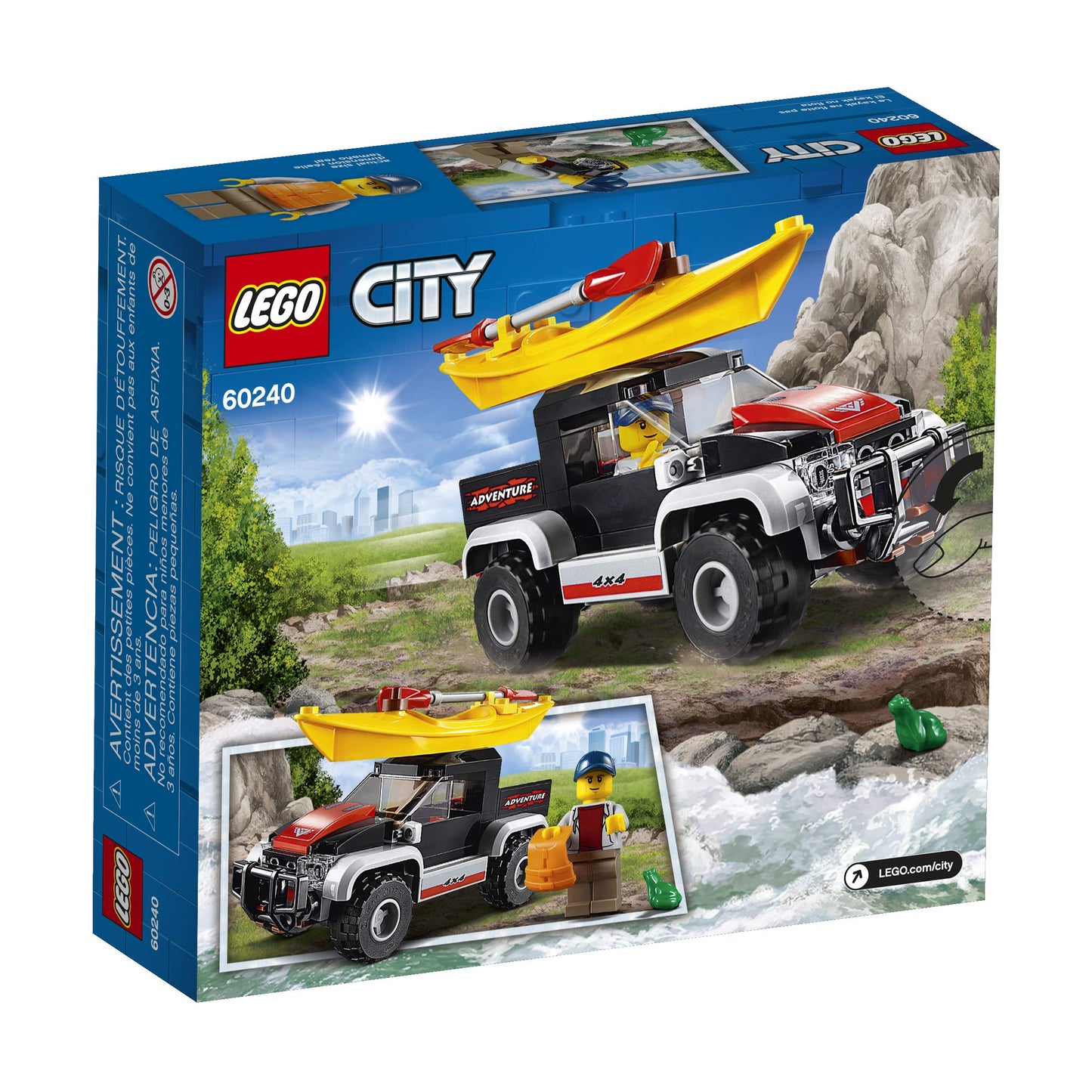 LEGO City Great Vehicles Kayak Adventure 60240 – 84-Piece Building Kit