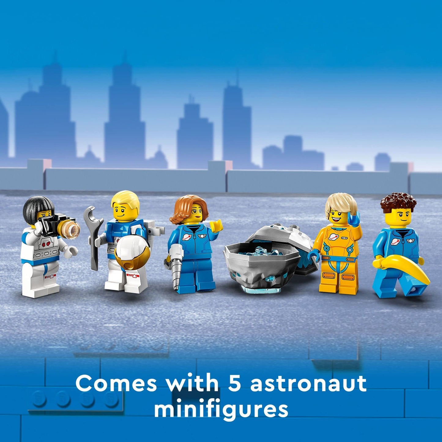 LEGO City Lunar Space Station 60349 – NASA-Inspired Space Toy with 5 Astronaut Minifigures
