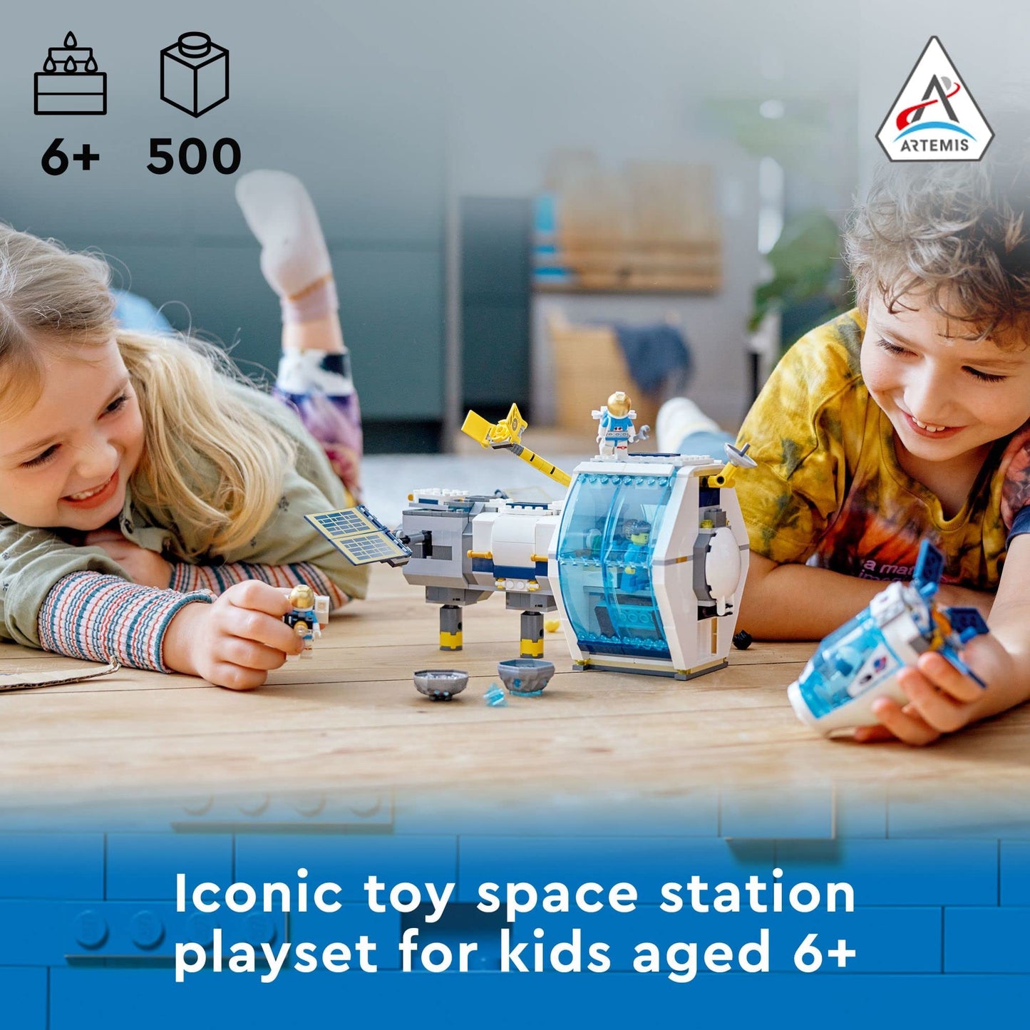 LEGO City Lunar Space Station 60349 – NASA-Inspired Space Toy with 5 Astronaut Minifigures