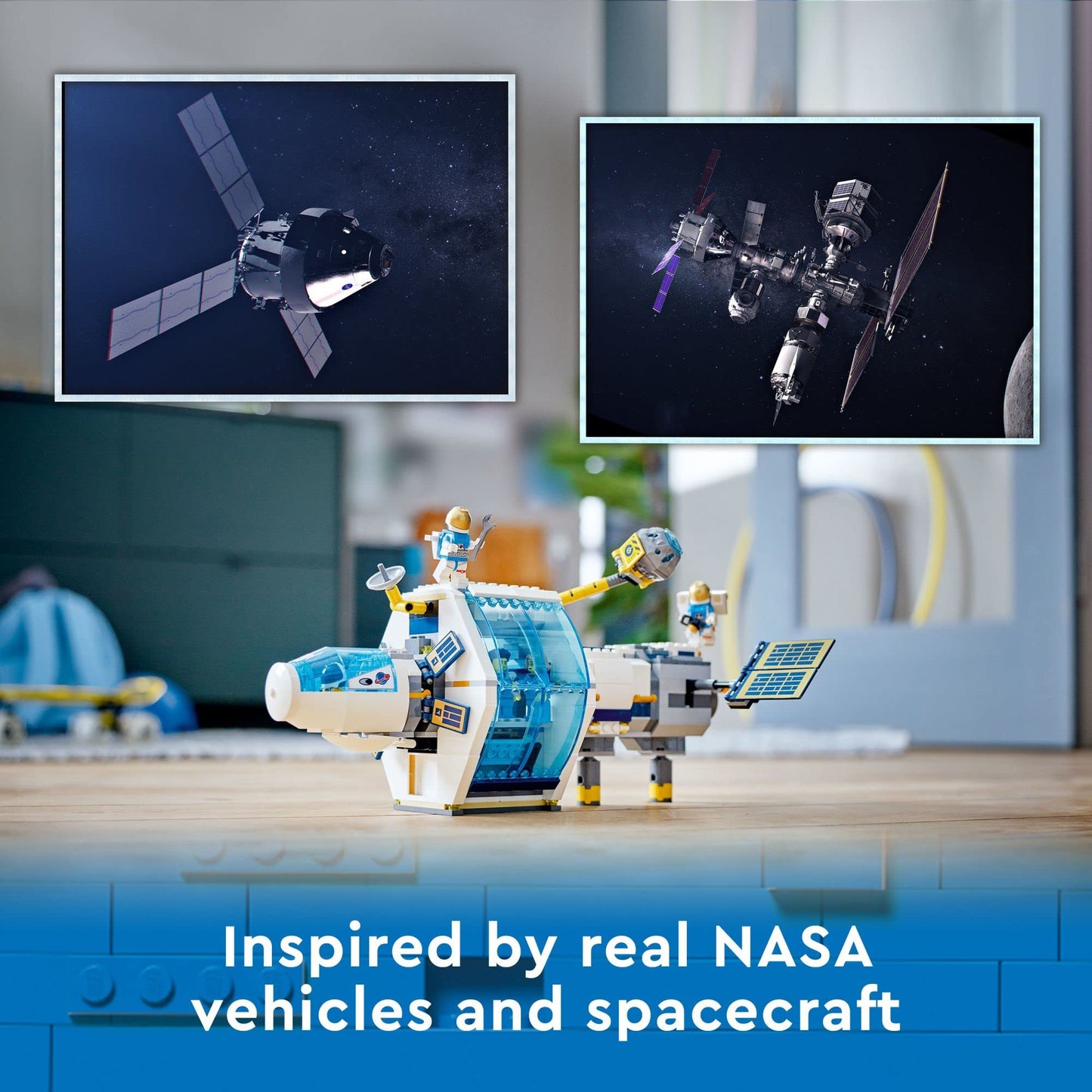LEGO City Lunar Space Station 60349 – NASA-Inspired Space Toy with 5 Astronaut Minifigures
