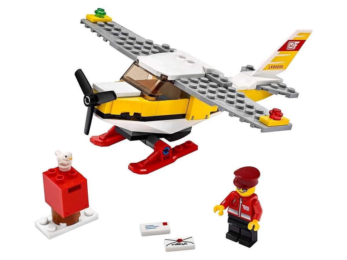 LEGO City Mail Plane 60250 – 74-Piece Ski Plane Toy for Open-Ended Play