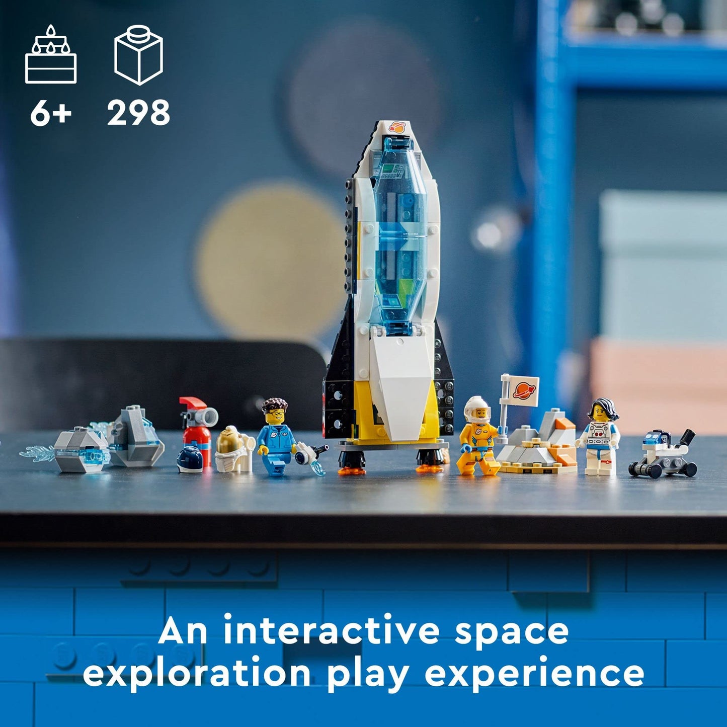 LEGO City Mars Spacecraft Exploration Missions 60354 – Interactive Digital Building Toy for Kids 6+