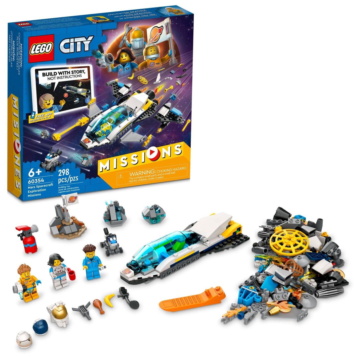 LEGO City Mars Spacecraft Exploration Missions 60354 – Interactive Digital Building Toy for Kids 6+