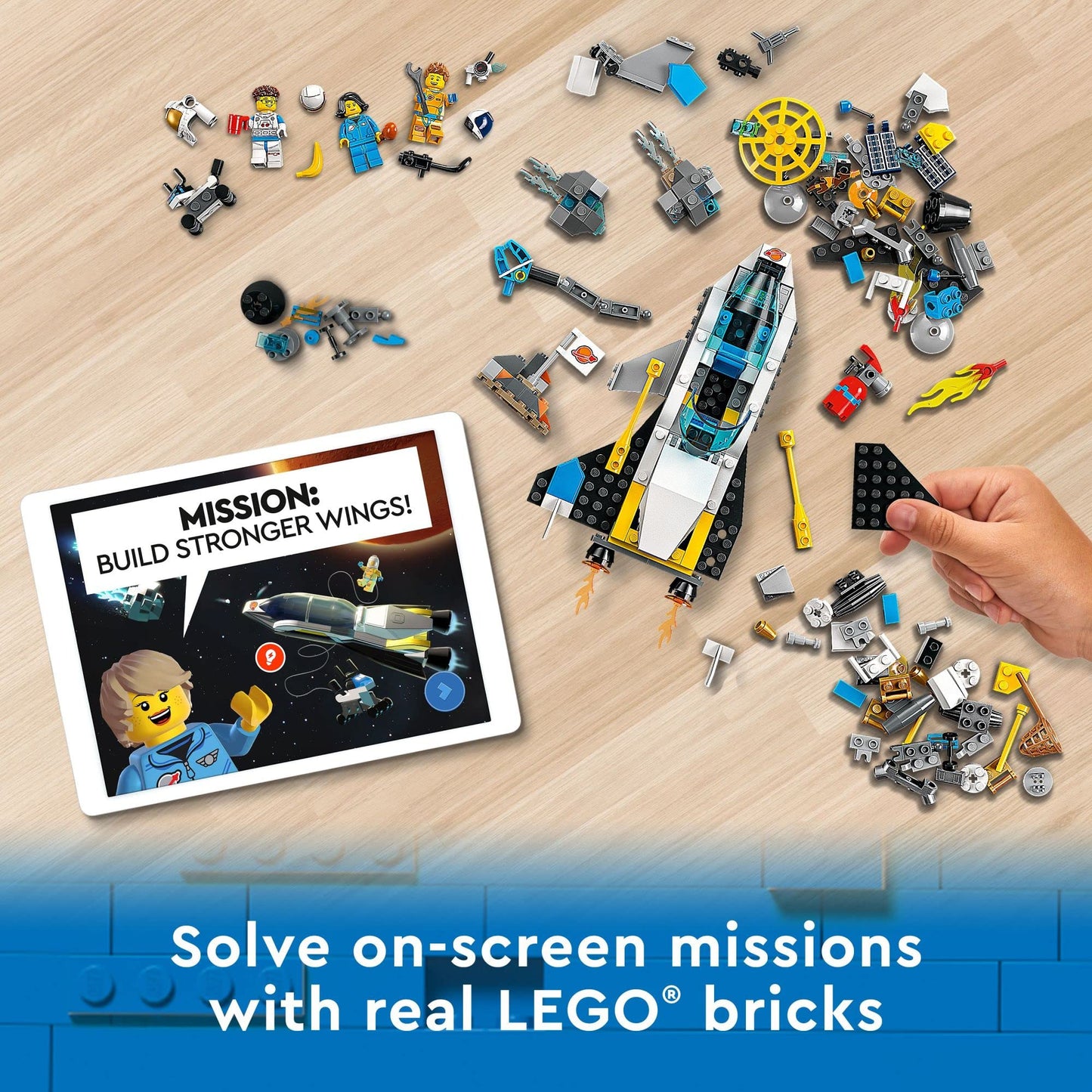 LEGO City Mars Spacecraft Exploration Missions 60354 – Interactive Digital Building Toy for Kids 6+