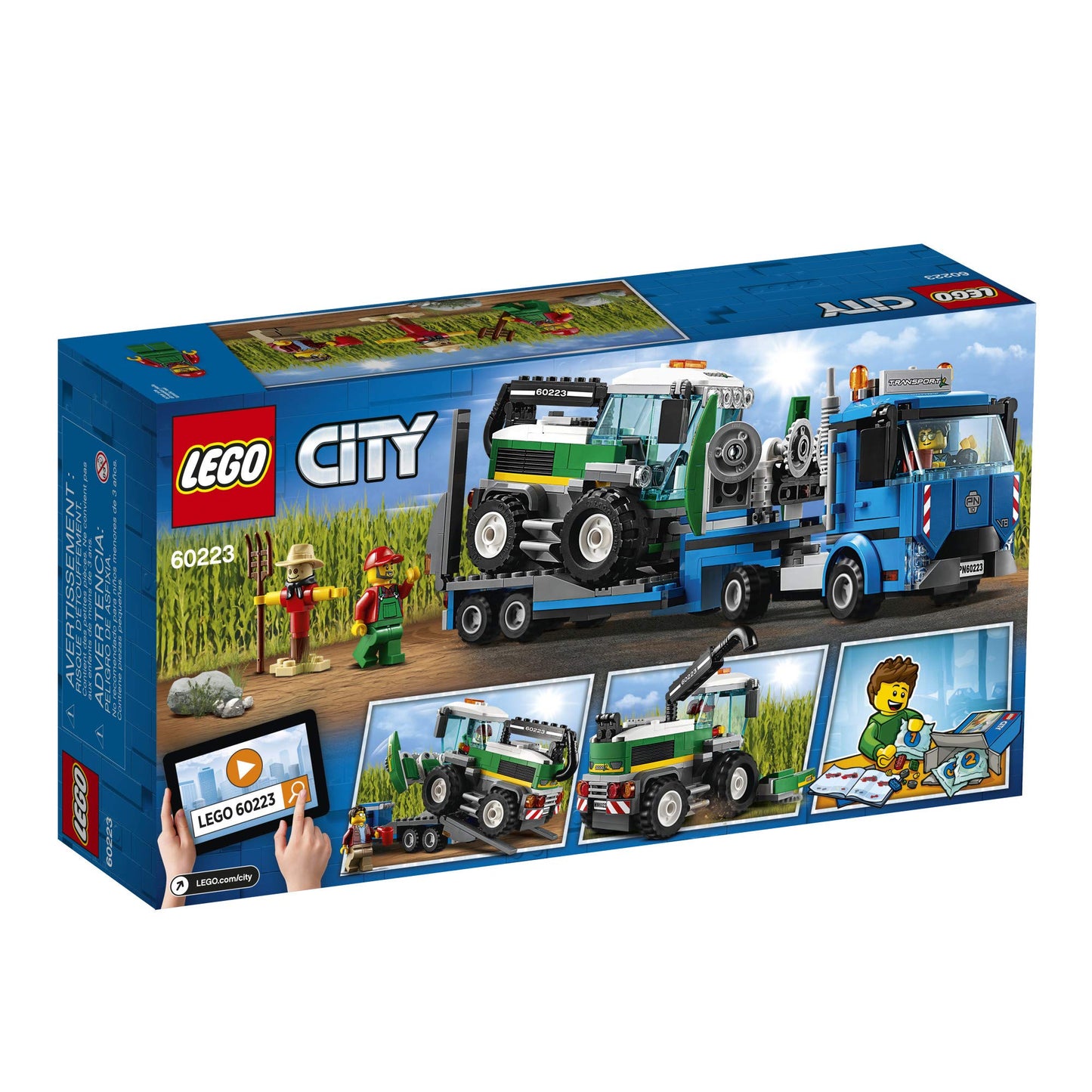 LEGO City Harvester Transport 60223 – Farm Truck & Trailer (358 Pieces)
