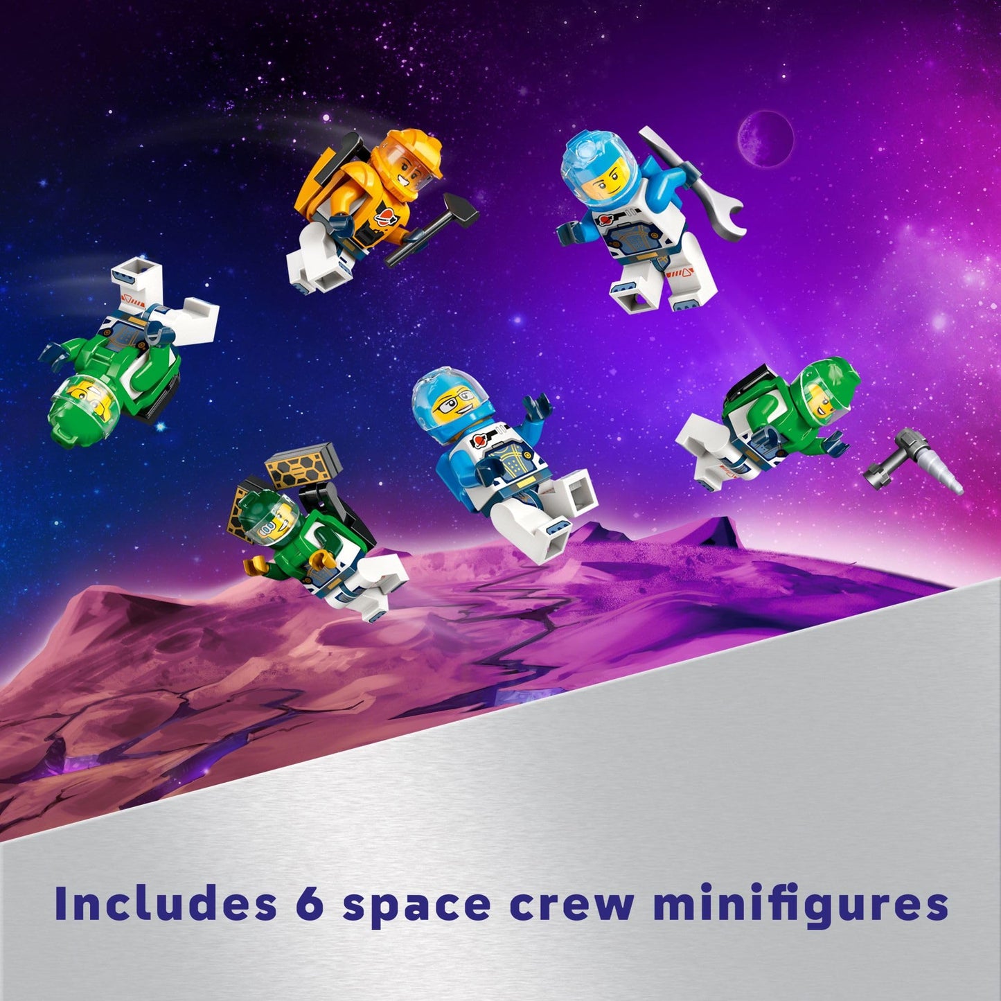 LEGO City Modular Space Station 60433 – STEM Space Toy with 6 Astronaut Minifigures