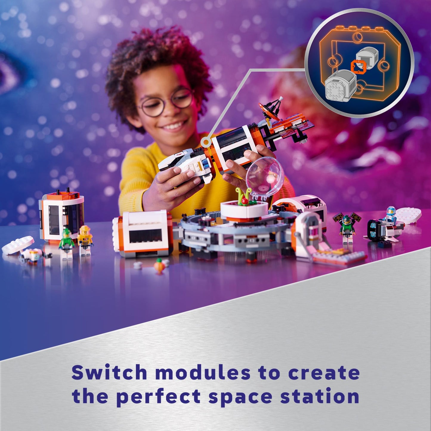LEGO City Modular Space Station 60433 – STEM Space Toy with 6 Astronaut Minifigures