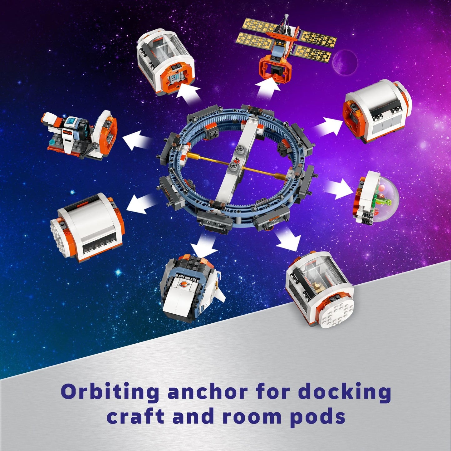 LEGO City Modular Space Station 60433 – STEM Space Toy with 6 Astronaut Minifigures