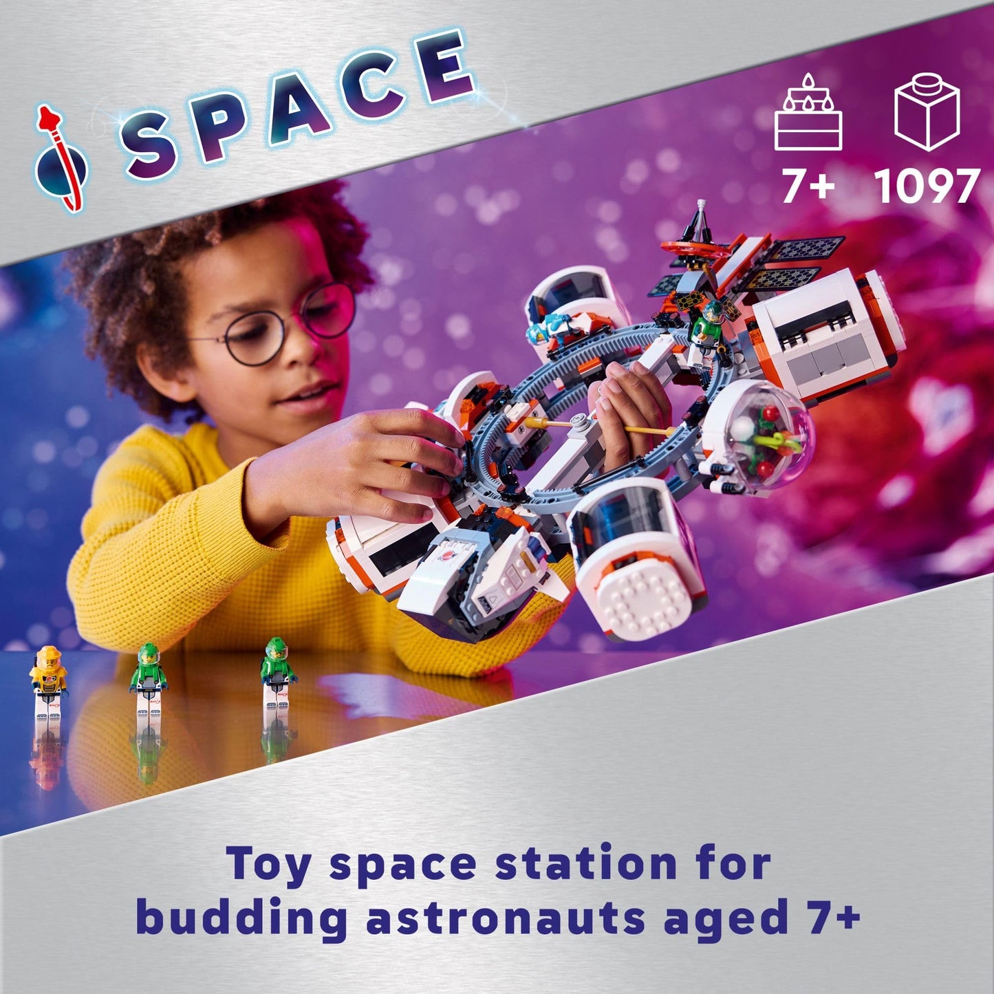 LEGO City Modular Space Station 60433 – STEM Space Toy with 6 Astronaut Minifigures