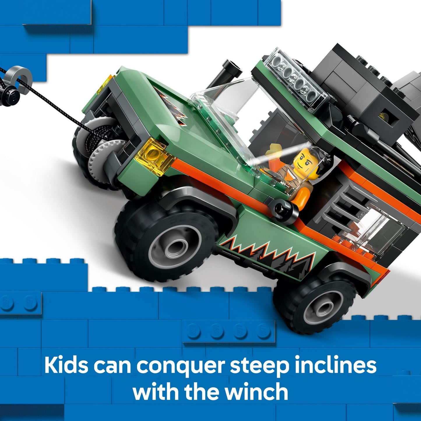 LEGO City Off-Road 4x4 Mountain Truck Toy Set | Adventurer Minifigure