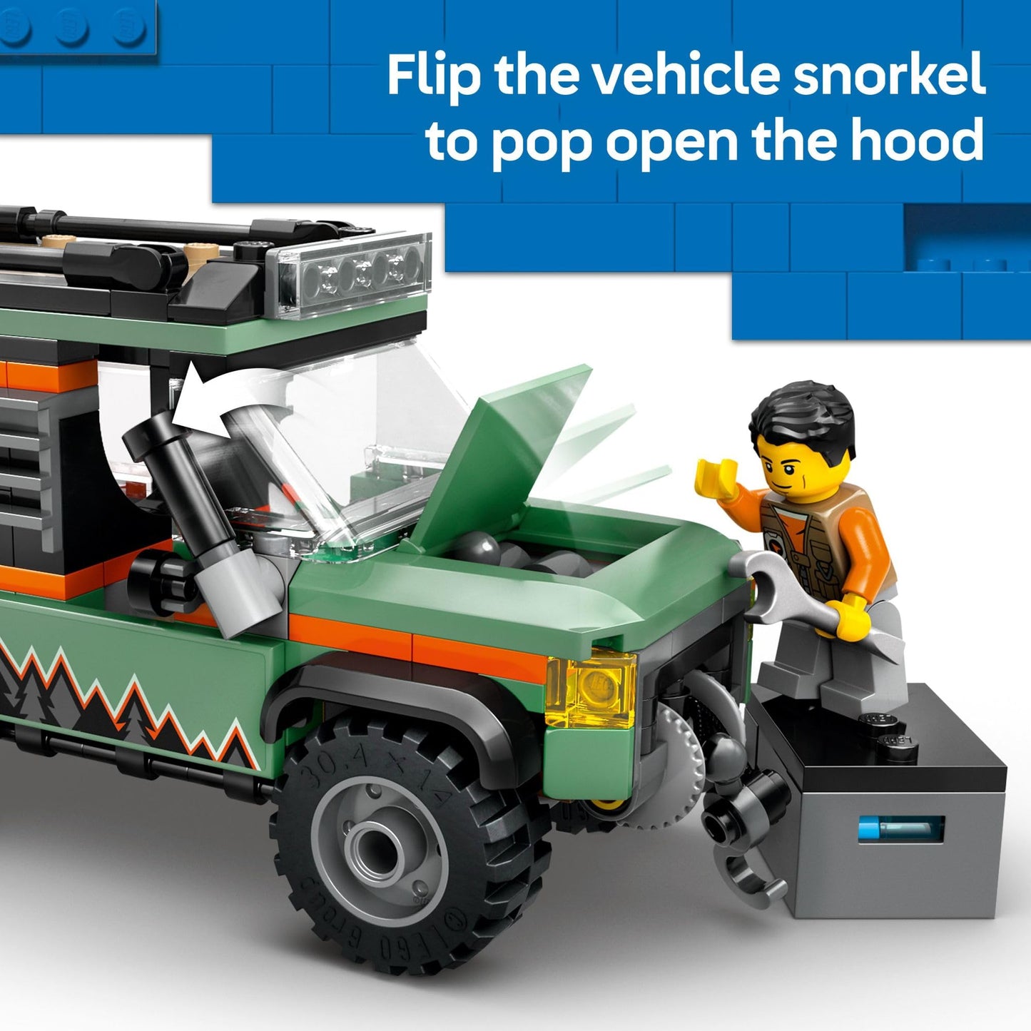 LEGO City Off-Road 4x4 Mountain Truck Toy Set | Adventurer Minifigure