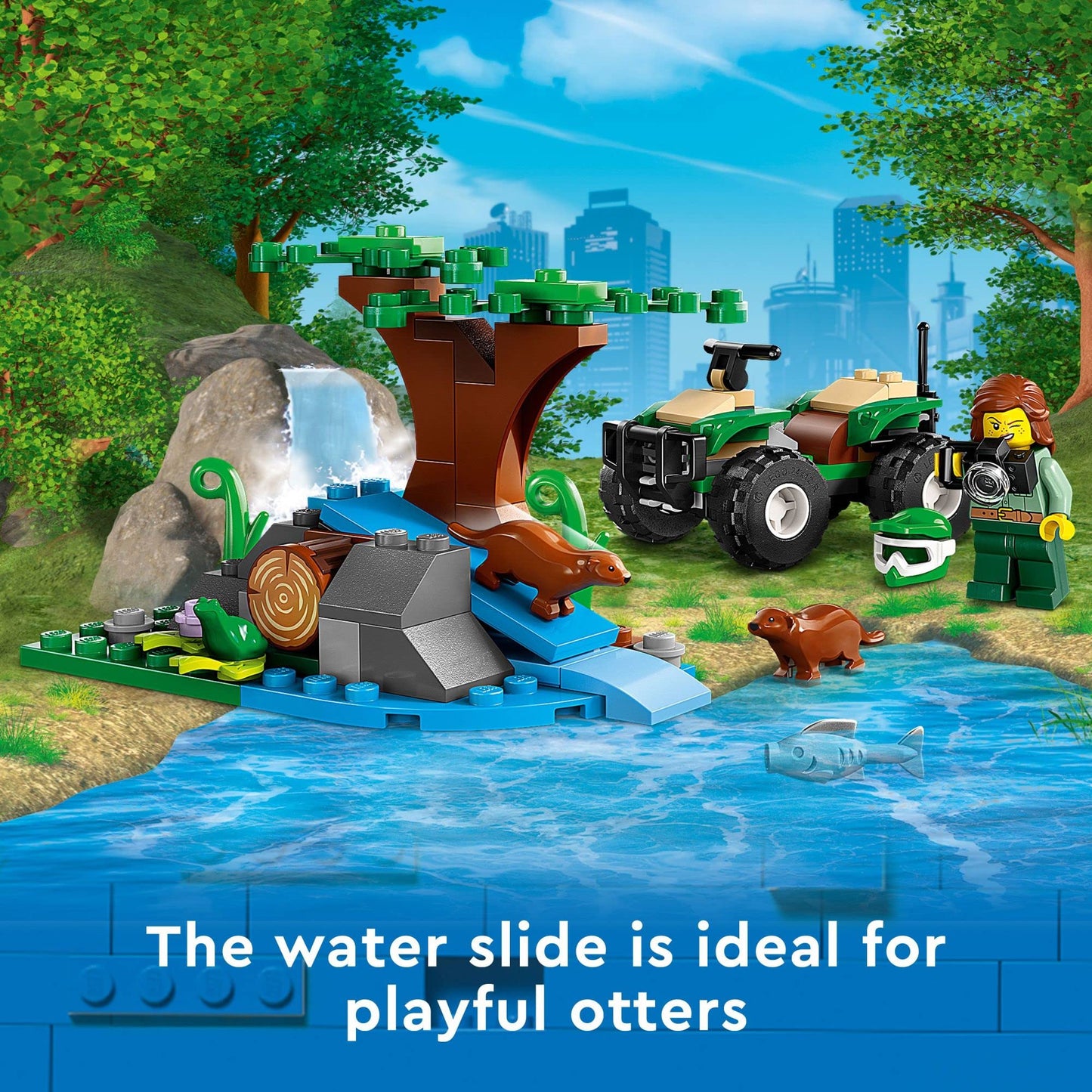 LEGO City ATV and Otter Habitat 60394 – Off-Road Quad Bike Toy for Ages 5+