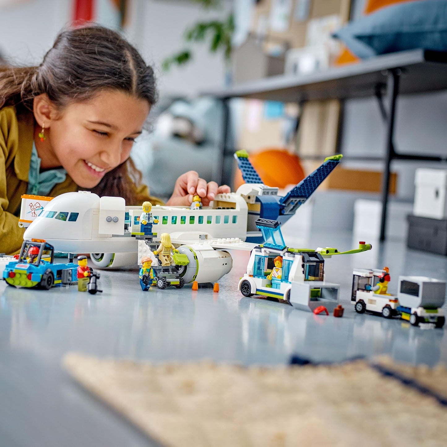 LEGO City Passenger Airplane 60367 – 930-Piece Buildable Plane with Ground Vehicles (Ages 7+)