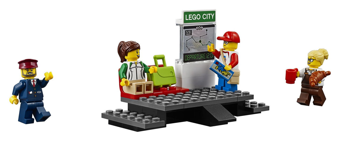 LEGO City Passenger Train 60197 Building Kit (677 Pieces) – Motorized Train with Bluetooth Remote
