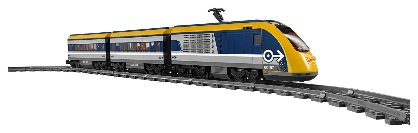 LEGO City Passenger Train 60197 Building Kit (677 Pieces) – Motorized Train with Bluetooth Remote