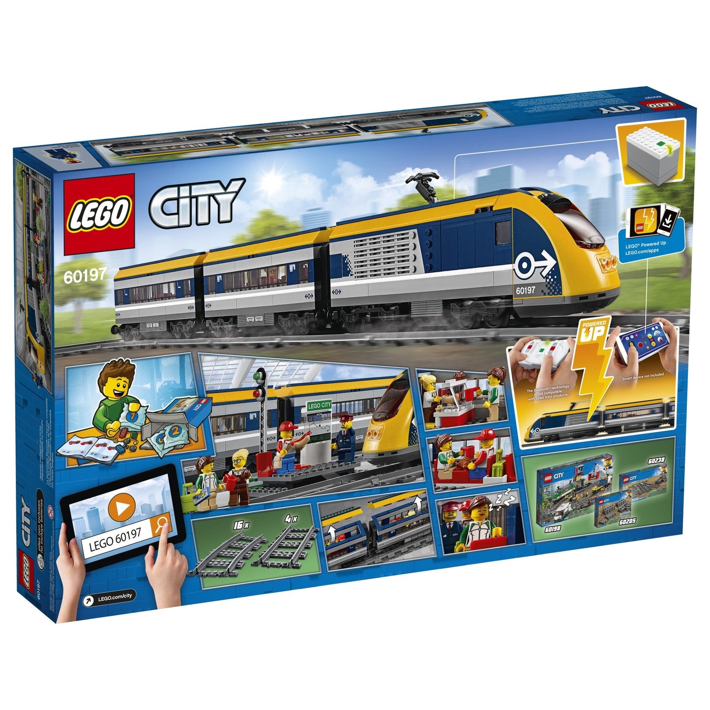 LEGO City Passenger Train 60197 Building Kit (677 Pieces) – Motorized Train with Bluetooth Remote